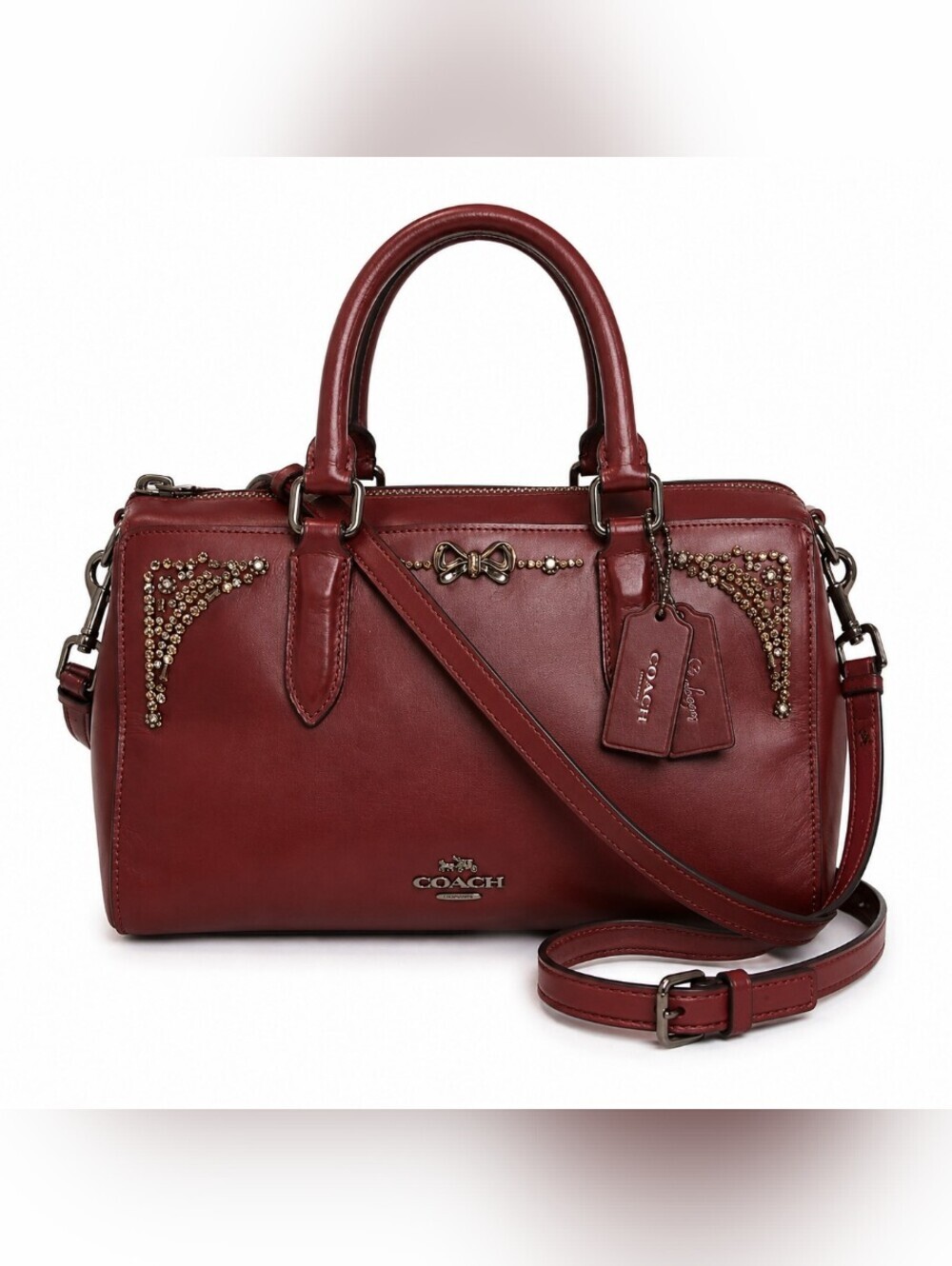 Coach x Selena Gomez Embellished Leather Satchel/Crossbody - Limited Edition